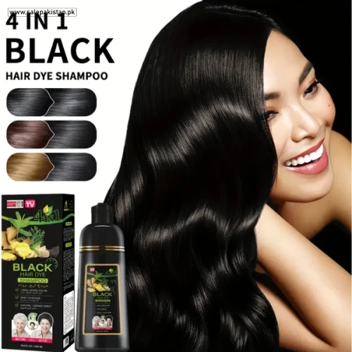4-in-1 Black Hair Dye Shampoo