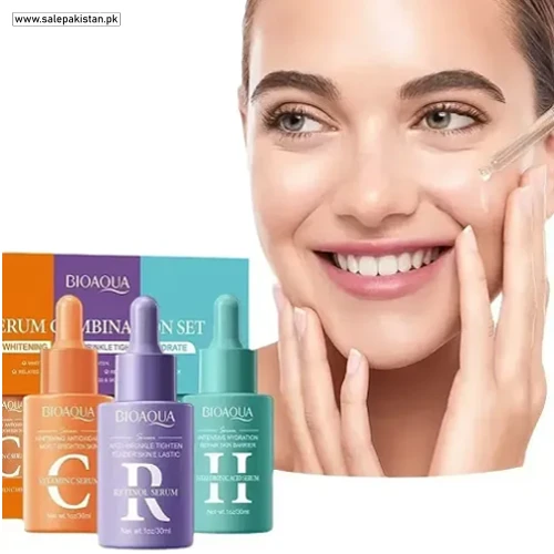 Bioaqua 3Pcs Anti Aging Vitamin C Retinol Hyaluronic Serum