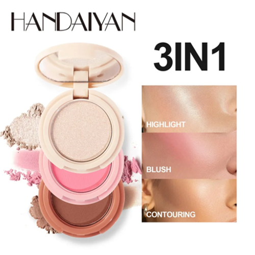 3 In 1 Matte Highlighter Contouring Blush