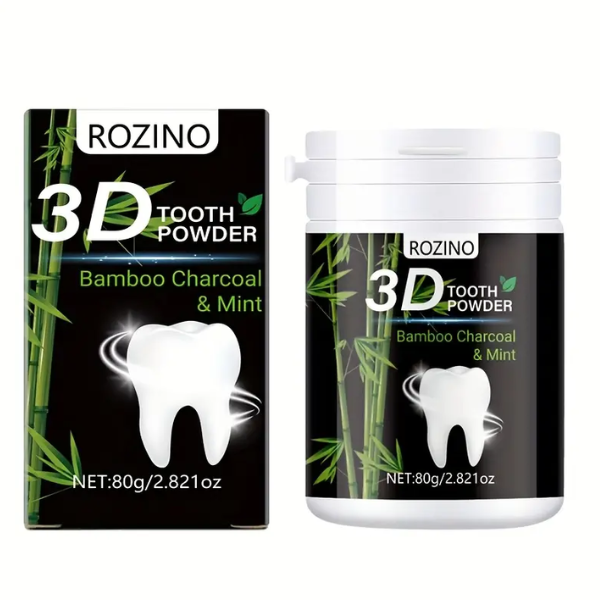 3D Bamboo Charcoal & Mint Tooth Powder