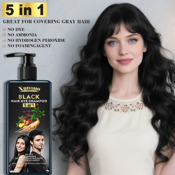 5 In 1 Fixed Color Hair Dye Shampoo