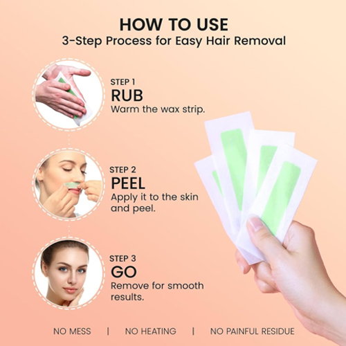 Apk 10Pcs Face Facial Wax Strip 10 Strips