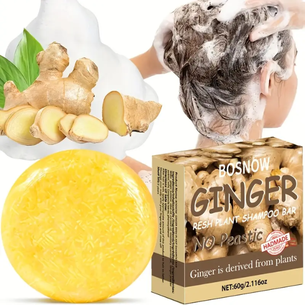 Bosnow Unisex Ginger Shampoo Soap