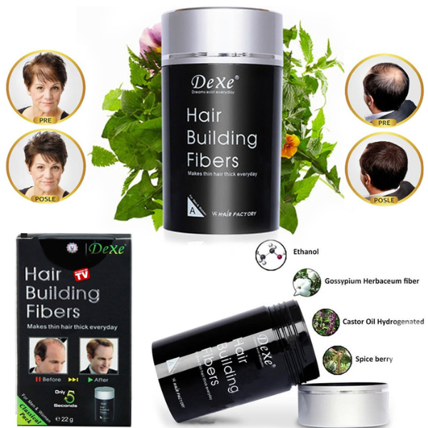 Dexe Hair Building Fiber Black