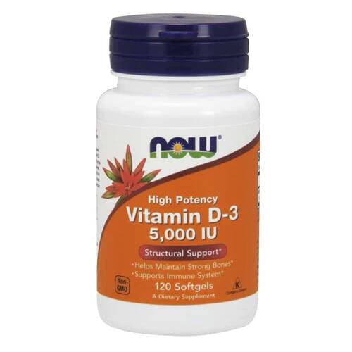 Now Vitamin D-3 5000Iu, 120 Ct