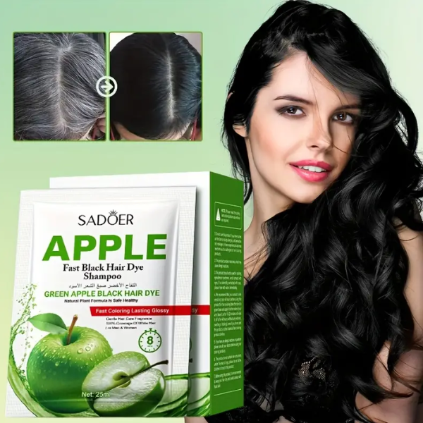 Sadoer Apple Fast Black Hair Dye Shampoo