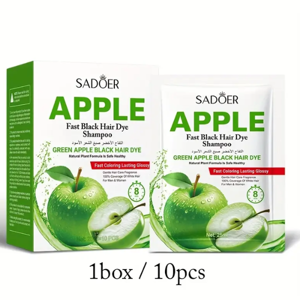 Sadoer Apple Fast Black Hair Dye Shampoo